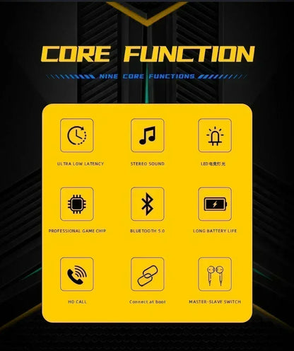 X15Pro Gaming Earbuds Wireless Bluetooth Earphones With Mic Bass Audio Sound Positioning 9D Stereo Music HiFi Headset For Gamer