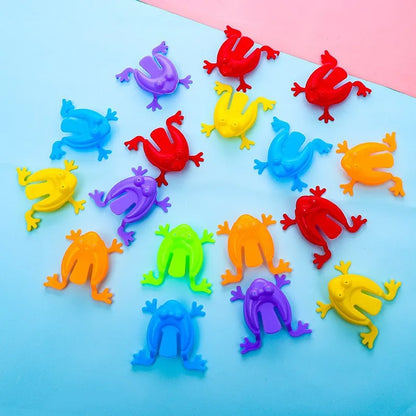 20/50pcs Solid Color Jumping Frog Plastic Bouncing Frog Jumping Frog Children Educational Toy,Gift for Kids Party Favors