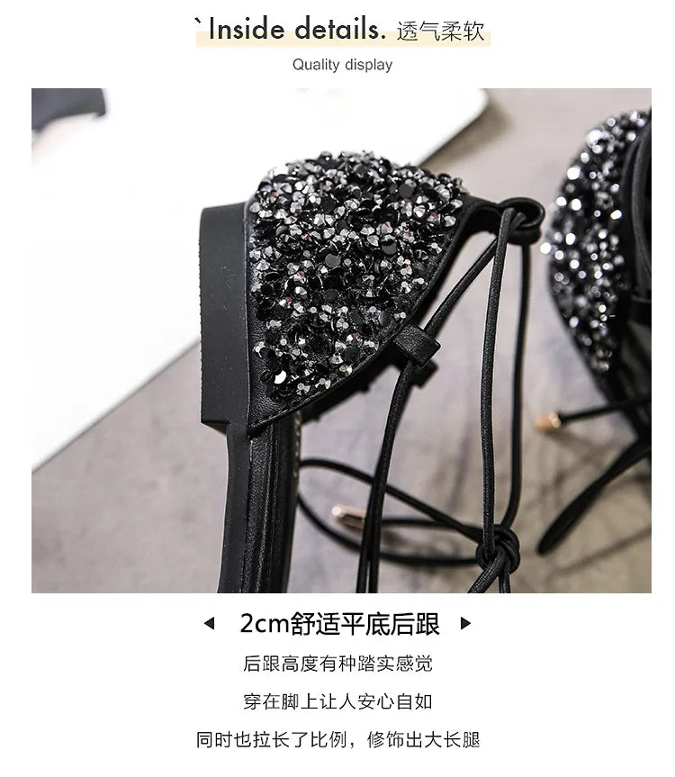 أحذية نسائية فاخرة أنيقة مريحة من تصميم 2022، أحذية نسائية أنيقة للبالغين، أحذية زفاف مثيرة برباط متقاطع