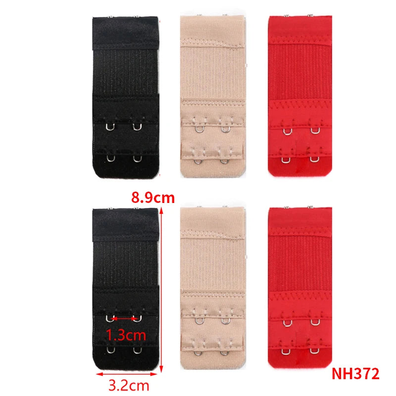 3/4/6/8pcs Bra Extender for Women's Elastic Bra Extension Strap Hook Clip Expander Adjustable Belt Buckle Intimates Accessories