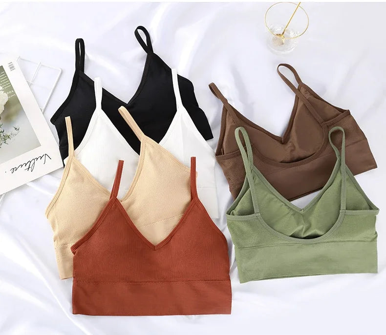 Seamless Women Push Up Bra Beautiful Back Bras Fitness Tops Brassiere Bralette Female Tube Top Underwear Bralet With Chest Pad