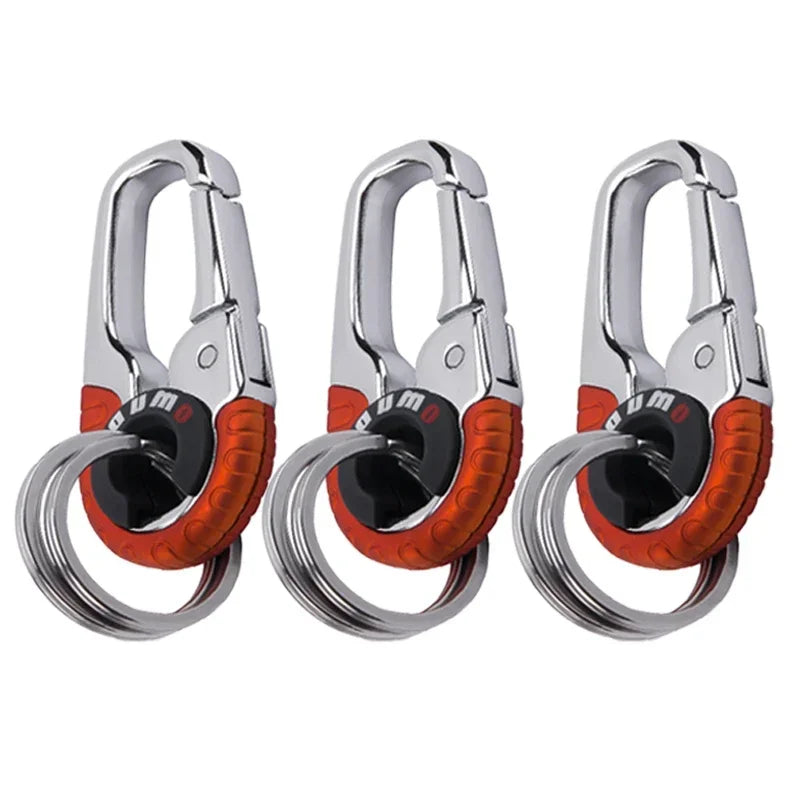 Keychain Buckle for Men Stainless Steel Key Ring Key Chain Hook Outdoor Carabiner Climbing Keyfob Accessories