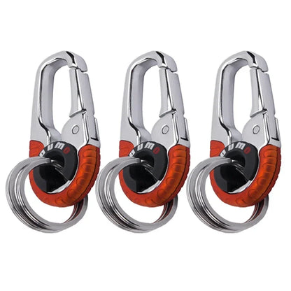 Keychain Buckle for Men Stainless Steel Key Ring Key Chain Hook Outdoor Carabiner Climbing Keyfob Accessories