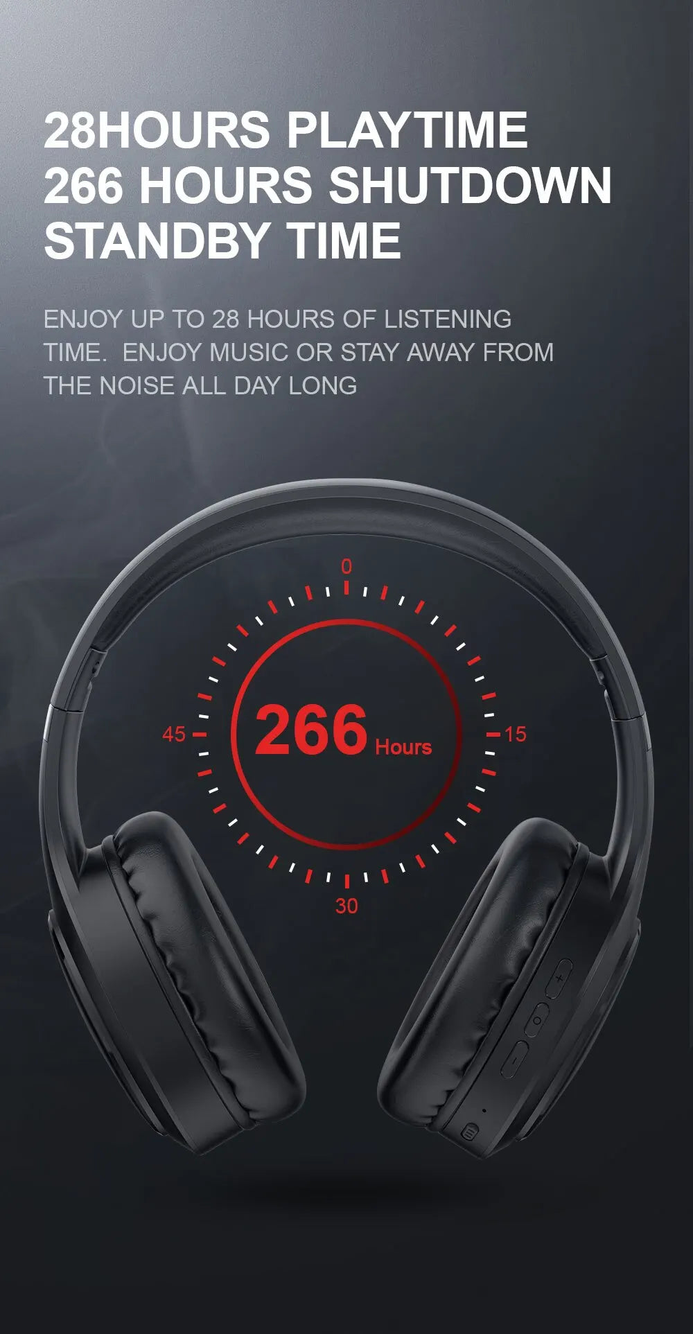 Siindoo JH919 Wireless Bluetooth Headphones Foldable Stereo Earphones Super Bass Noise Reduction Mic For Laptop PC TV