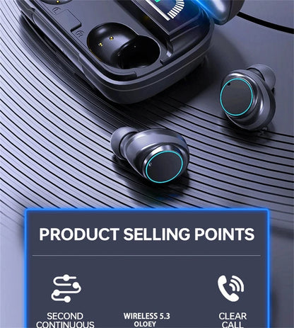 Wireless Bluetooth Headphones TWS Headsets With Mic Stereo Sport In-ear Earphone Touch Control Long Standby HD Call Earbuds Game