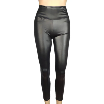 Autumn And Winter New Season Wearable Women's Tight Pants With High Waist And Sexy Faux Leather Texture Long Pants With Leggings
