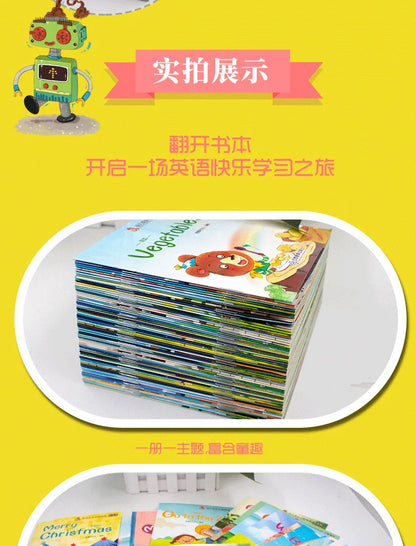 60 Books/Set Children's English Early Learning Picture Book Graded Reading Storybook Enlightenment Cognitive Tale Bedtime Story