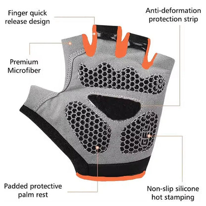 Breathable Anti-Slip Half Finger Gloves for Fitness Cycling Summer Gym Cycling Gloves for Men And Women Bicycle Riding Fishing