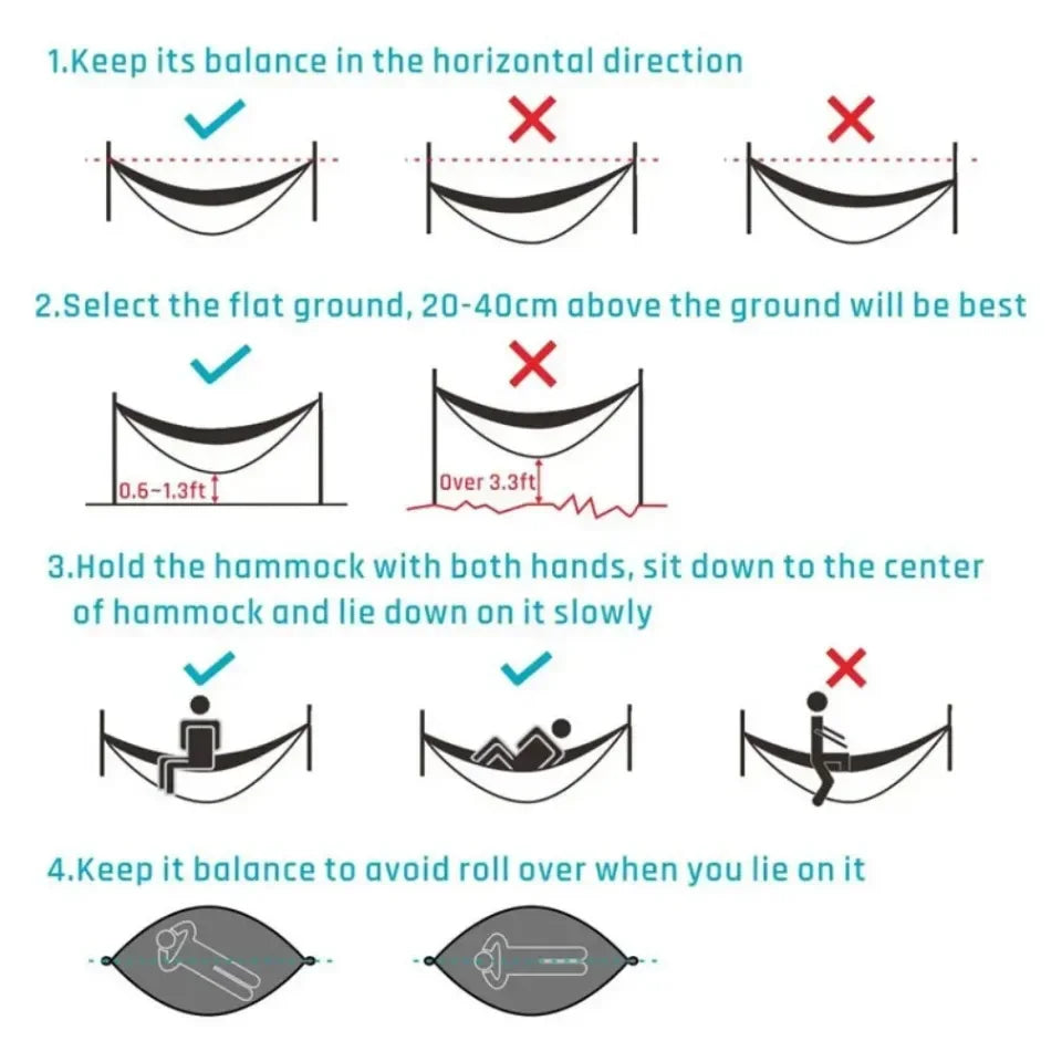 Camping Hammock with Mosquito Net Sleeping Tent Hammock Suitable Camping Hammock Outdoor Furniture for Garden