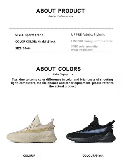 Men Sneakers 2025 Men Tennis Shoes New Fashion Spring and Summer Leisure Walking and Running Breathable Flat Bottom Gym Sports