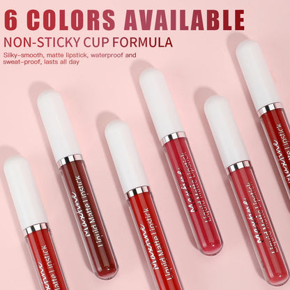 Waterproof Long Lasting Matte Lip Gloss Non Stick Cup Liquid lipstick