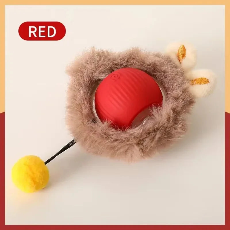 Smart Cat Toys Automatic Rolling Ball Fake Tail Rechargeable Electric Pet Interactive Toy Dog Cat Training Imitate Mouse Tail