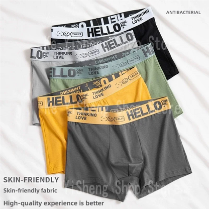 10PCS Men's underwear mid-waist breathable lightweight boxers boxers letter suit men's underpants in multiple colors