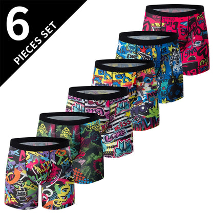 4/5 /10 Pcs Fashionable Men's Long Underwear Casual Boyshort Youth Sports Shorts Comfortable Breathable Stretch Shorts Underwear