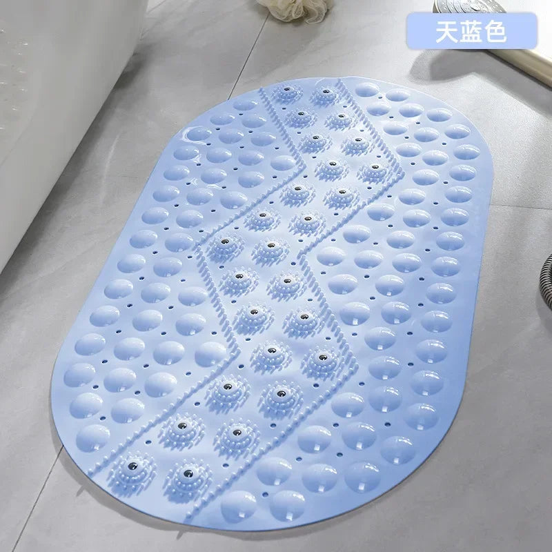 Bathroom Floor Mat, Bedroom Floor Mat, Shower Mat, Non - slip Absorbent Carpet, Oval Plain Water Drop PVC Rug