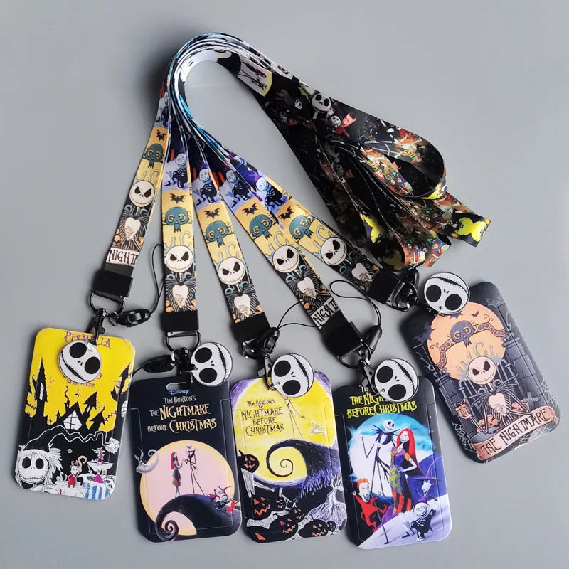 The Nightmare Before Christmas Lanyard for Key ID Credit Card Cover Pass Mobile Phone Charm Neck Straps Badge Holder Accessories