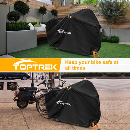 Toptrek Bike Cover Outdoor Storage Waterproof Anti-UV 210D Oxford High Quality Covers for Bicycles Rain Snow Dust Protective