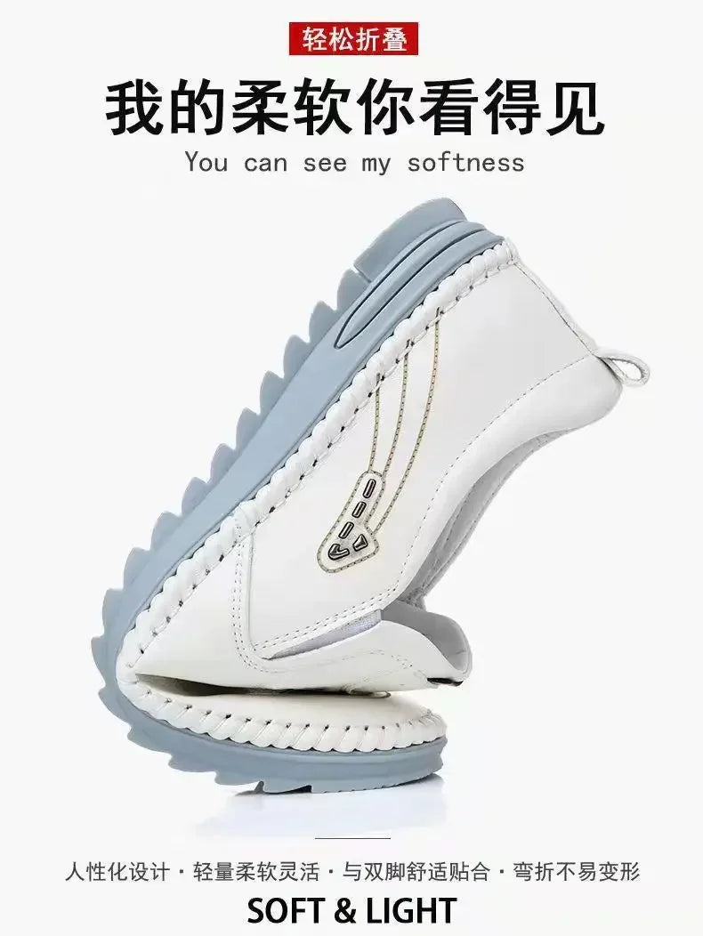 High Quality Men Shoes Handmade Leather Footwear Male Casual Business Flats Outdoor Soft Soled Travel Sneakers