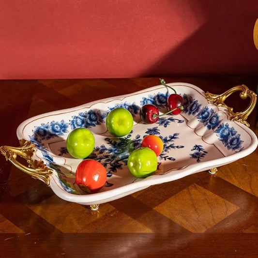 Kitchen Unique Plate Organizer Modern Design Aesthetic Plates Art Fashionable Bandeja Decorativa Centro De Mesa Home Accessories