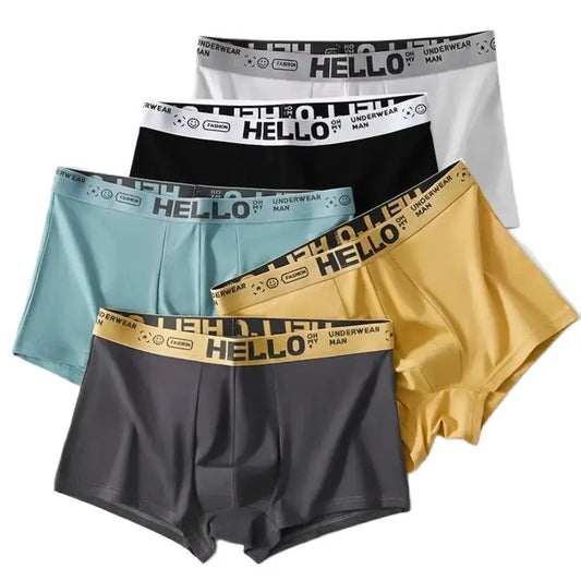 Men's Underwear Mid-Waist Breathable And Comfortable Teenage Men's Underpanties Fashionable Simple Solid Color Men Boxers