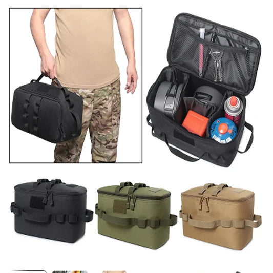 Outdoor Camping Gas Tank Storage Bag Large Capacity Ground Nail Tool Bag GasCanister Picnic Cookware Utensils Kit Bag
