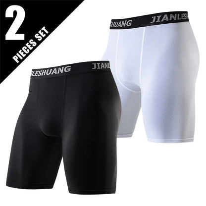 1/2/5Pcs Teenagers To Adults Multi-size Men's Sports Underwear Fitness Long Boxer Shorts Running Training Basketball Football Sh