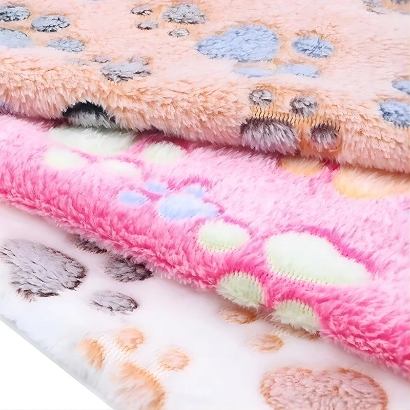 Pet Bed Mat Cute Warm Cover Towel Handcrafted Cat Dog Fleece Soft Blanket for Small Medium Large dogs Puppy Pet Supplies ﻿