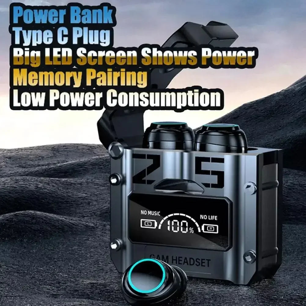 M25 Small Wireless Earbuds Cheap Wireless Low Latency IPX-7 Waterproof Type C Earphone Motast Wireless Earbuds