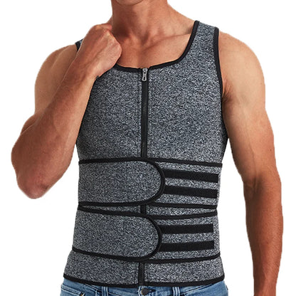 Men Body Shaper Waist Trainer Vest Slimming Shirt Sauna Sweat Vest Compression Undershirt Shapewear Fat Burner Workout Tank Tops