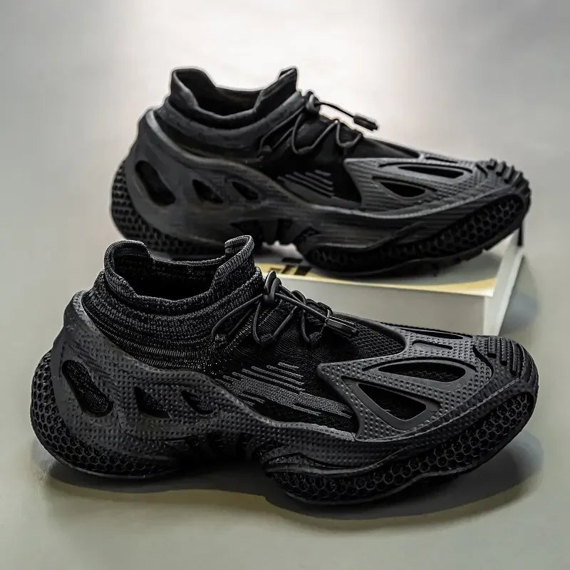 2025 Men Shoes -New Casual and Fashionable Sneakers Sports- Fly Woven Sneakers, Thick Soled- Versatile Socks, and -Trendy -Shoes