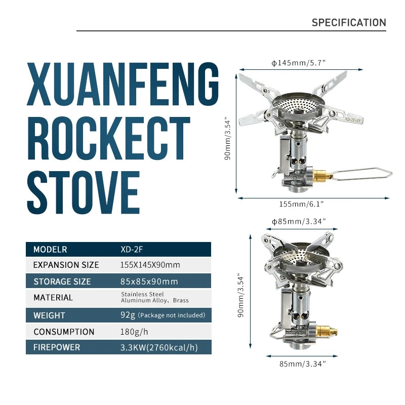 Campingmoon Adjustable mini Camping accessories portable camping gas Stove