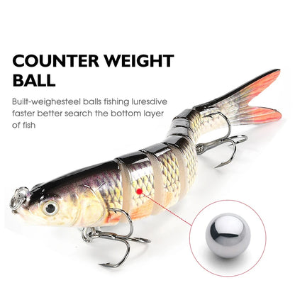 Fishing Lures Multi Jointed Swimbait Crank Bait Slow Sinking Bionic Artificial Bait Freshwater Saltwater Trout Bass Fishing Acce