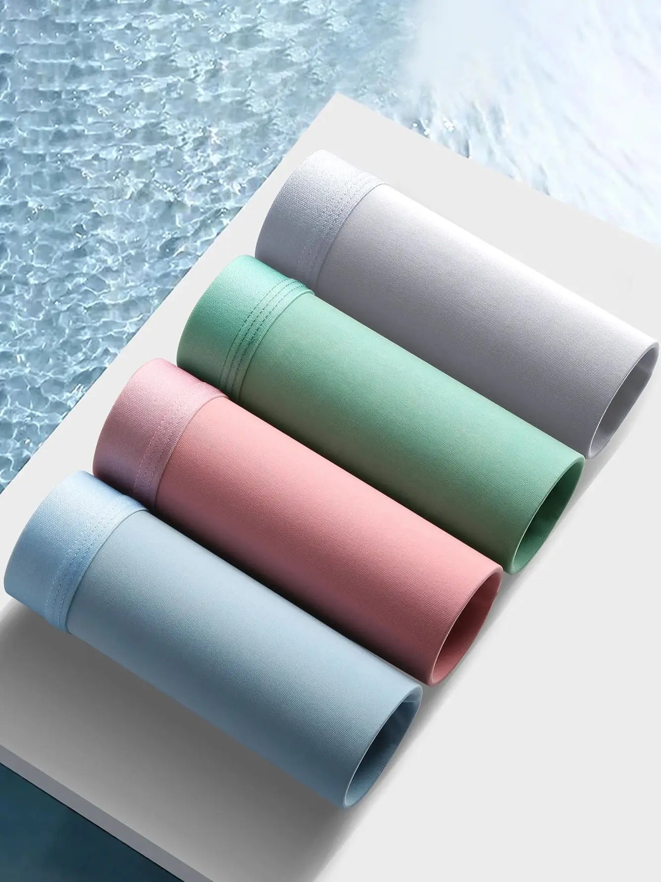 4Pcs Men's Underwear Ice Silk Breathable Soft Men's Pants Fashion Personality Sports Fitness Casual Men's Boxers Briefs