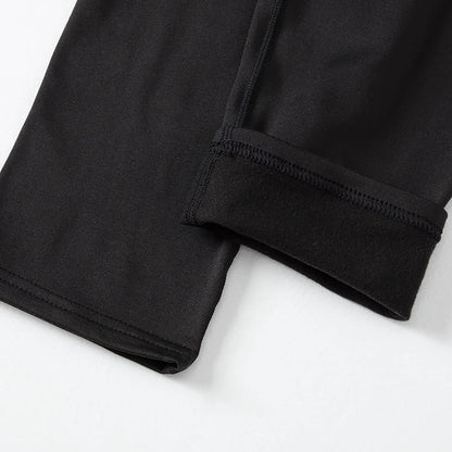 2/4 Pcs Autumn/Winter Men's Black Long sleeved Pants Underwear Set Youth Fitness Running Base Sports Shirt Casual Stretch Pants