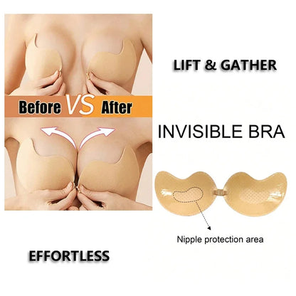1 Piece Invisible Stick-On Lift Bra, Strapless & Seamless Push Up Anti-convex Bra, Women's Lingerie & Underwear Accessories