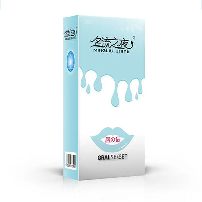 PERSONAGE 100pcs Natural Latex Condom NO OIL Fruity Taste Oral Condom Ultra Thin Smooth Penis Sleeve Safer Contraception for Men