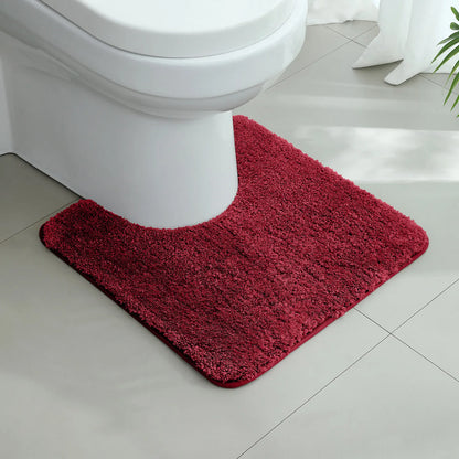 A small bathroom mat, non-slip, absorbent mat, thick U-shaped, simple solid color floor mat, toilet mat