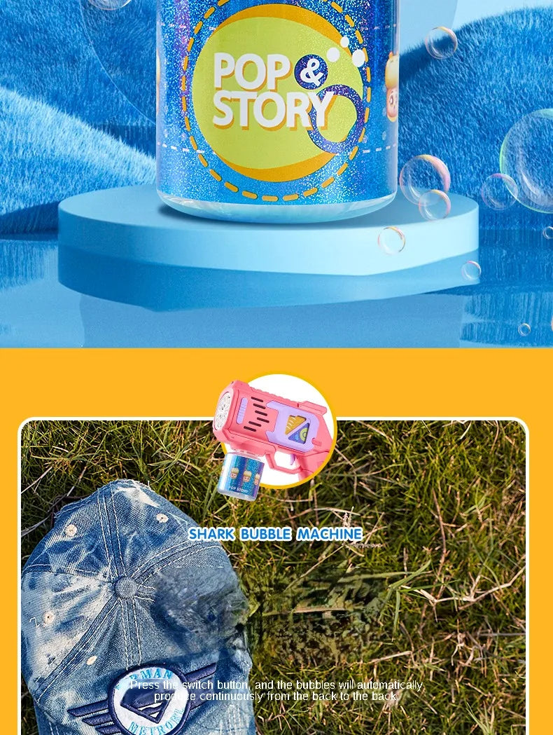 Children Bubble Gun Toy Astronaut Fully Automatic Bubble Machine Bubbles Gun Outdoor Game Fantasy Toy for Boys Girls Gifts