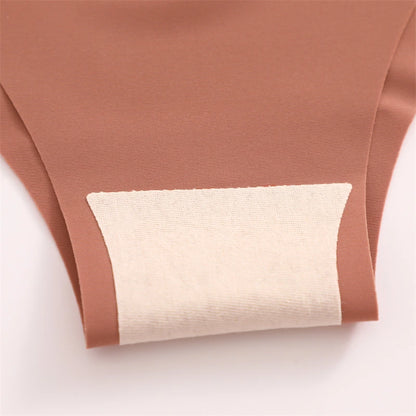 FINETOO 7PCS Women Ultra-thin Underpants Panties Seamless Briefs Sexy V-Waist Cozy Stretch Lingerie Female Solid Color Intimates