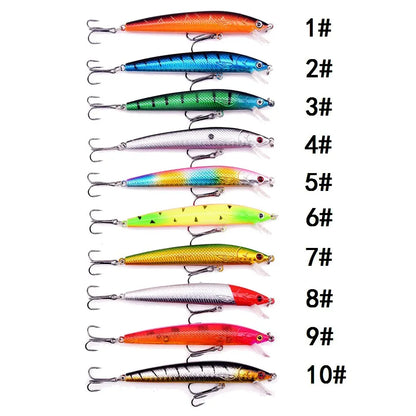 10 Pcs Fishing Lure Set Mini Fishing Hard Bait Minnow Floating Swing Crankbait Crazy Wobblers Artificial Bionic Crank Lures