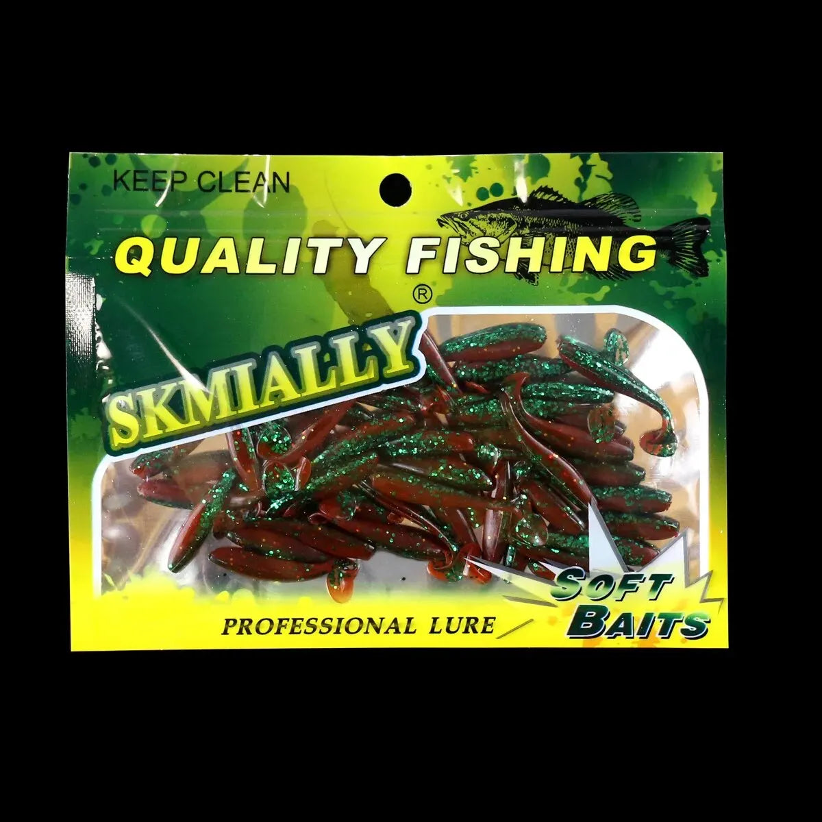 50 قطعة من طُعم صيد السمك الناعم الصغير، طُعم دودة ذيل حرف T، طُعم صناعي من السيليكون، أدوات صيد سمك البايك