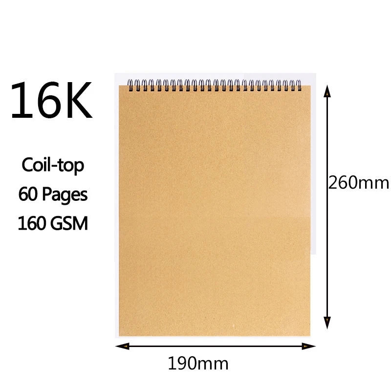 A3/A4/A5/8k/16k Sketchbook Thick Paper 160 GSM Notebook for painting DIY Creative Practice Drawing Art School Supplies