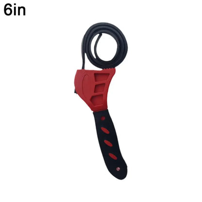 Multifunctional Belt Wrench Adjustable Rubber Strap Jar Wrench Tool Opener Wrench Cartridge Pipe Wre Filter Oil Disassembly 6in