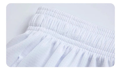 SONECHOKI Knee Length Basketball Shorts Men Striped Loose Running Sport Gym Mesh Breathable Fitness Training Workout Bottom Male