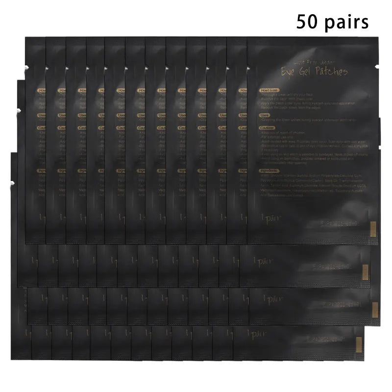 50Pairs Eyelash Pad Gel Patch Grafting Eyelashes Under Eye Patches For Eyelash Extension Paper Sticker Application Make Up Tools