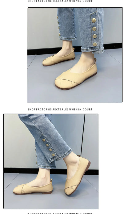 Shoes for Women Summer New One Pedal Light Women's Casual Shoes Shallow Slip on Ladies Walking Shoes Female Breathable Flats