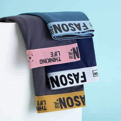 4/10 Pack Teenagers To Adults Parent-child Boyshort Simple Fashion Multi-size Shorts Men's Comfortable Underwear Elastic Waist P