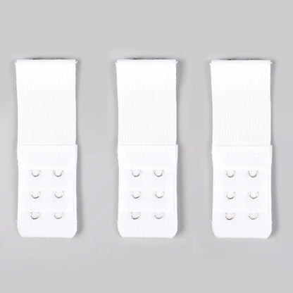 3 Pieces, 3 Rows with 2 Hook Extension Straps, Elastic, Soft and Comfortable Bra Straps, Women's Underwear Accessories