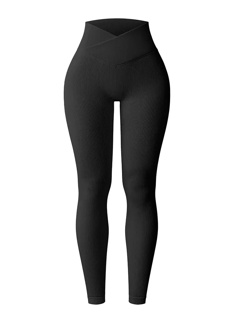 2025 New Knited Leggings Women Seamless Slim Tights Gym Trainning High Waist Hip Liftting High Elastic Yoga Fitness Pants