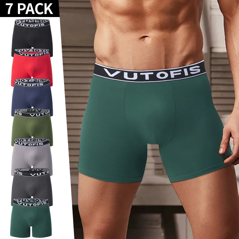 4/5 /10 Pcs Fashionable Men's Long Underwear Casual Boyshort Youth Sports Shorts Comfortable Breathable Stretch Shorts Underwear
